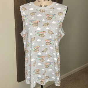 PUSHEEN Sleeveless Tee Wind Gliding Sz M